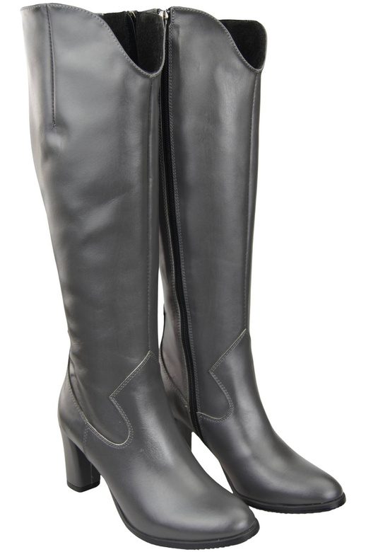 Stilvolle Damen Graphit Stiletto Stiefel Naturleder 211 ElitaBut