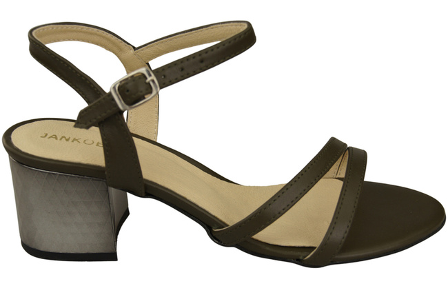 Damenschuhe Olivgrünes Naturleder 197 Sinnlich freizügige Fußsandalen ElitaBut