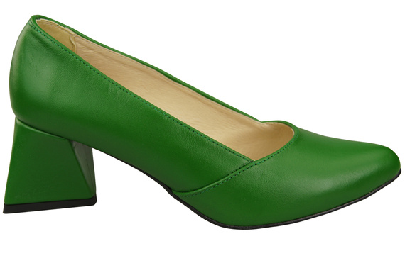 Damen Pumps Grün Echtleder Spitz Zehen Absatz ElitaBut 221