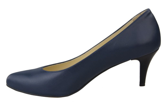 Damenschuhe Pumps, Naturleder, Marineblau 825 ElitaBut