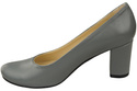 Klassische Damen Grau Leder Mandel Nase Pumps 201 ElitaBut