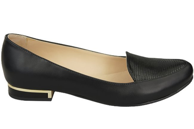 Damen Ballerinas Lords, Naturleder, Schwarz 908 ElitaBut