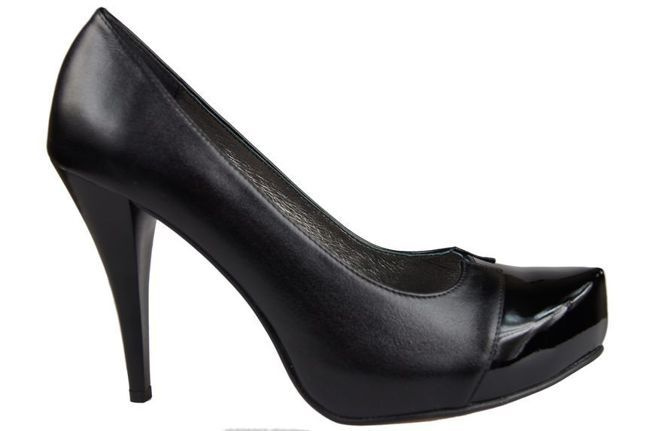 Damenschuhe Pumps, Naturleder, Schwarz 897 ElitaBut