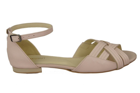 Schuhe Damen Sandalen Puderrosa Naturleder 128 ElitaBut