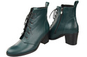 Winter-Schnürstiefeletten für Damen, Naturleder, Malachite 188, von ElitaBut