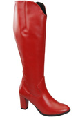Stilvolle Damen Rot Stiletto Stiefel Naturleder 211 ElitaBut