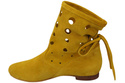Schuhe Damen-Stiefeletten, natürliches Veloursleder, Lemon 160 ElitaBut