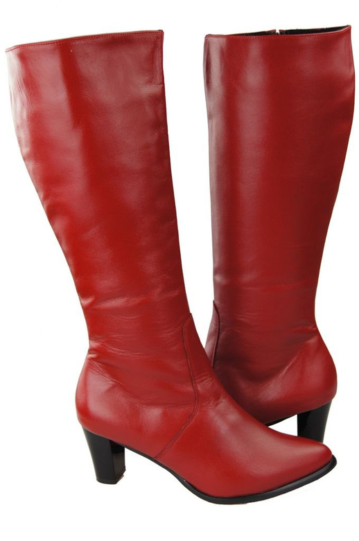 Damenstiefel, Naturleder, Rot 982 ElitaBut