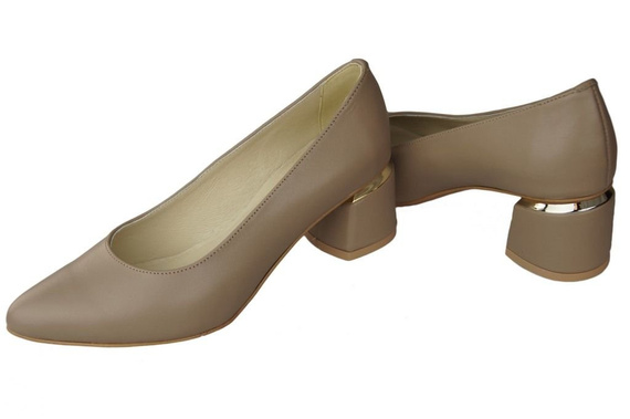 Damenschuhe Cappuccino-Pumps Naturleder 143 ElitaBut