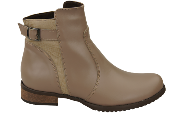 Damen-Winterstiefel, Naturleder, Cappuccino 156, von ElitaBut