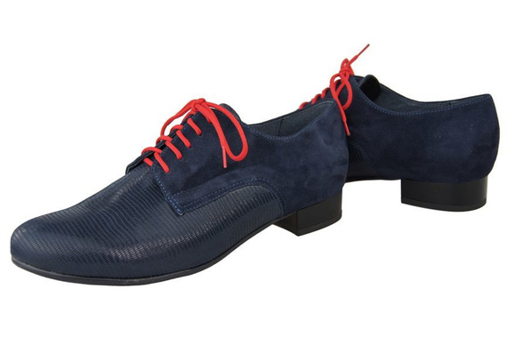 Schuhe Damenschuhe zum Schnüren, Naturleder, Marineblau 959 ElitaBut
