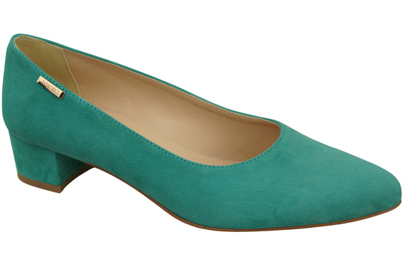 Bequeme Damen-Schuhe Türkis aus echtem Veloursleder 220 Z ElitaBut
