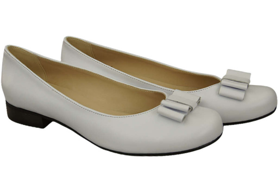 Damen Ballerinas, Naturleder, Weiß 702 ElitaBut