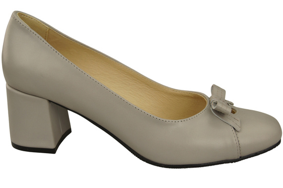 Damen Pumps mit Schleife Helle Esche Naturleder und niedrigem Absatz 203 ElitaBut