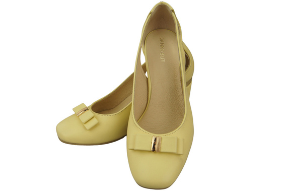 Schuhe Damen Banana Pumps aus Naturleder mit dekorativem Absatz 199 ElitaBut