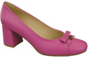 Damen Pumps mit Schleife Fuchsie Naturleder und niedrigem Absatz 203 ElitaBut