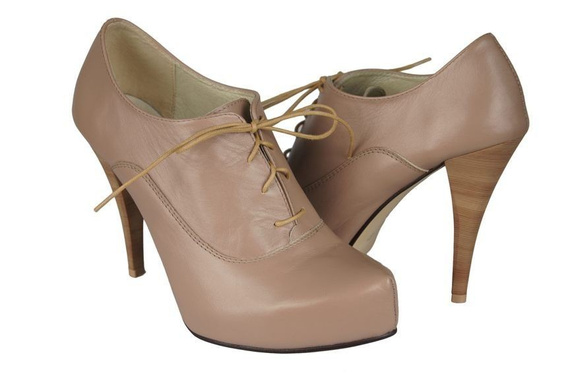 Schuhe Damenschuhe, Schnürschuhe, Naturleder Cappuccino Lico 697 ElitaBut