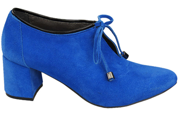 Damenschuhe, Schuhe, Azurblau, Natursamtleder, 183 ElitaBut