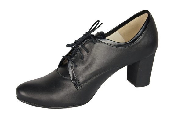 Schuhe Damenschuhe, Schnürschuhe, Naturleder, Schwarz 758 ElitaBut