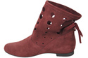 Schuhe Damen-Stiefeletten, natürliches Veloursleder, Burgund 160 ElitaBut