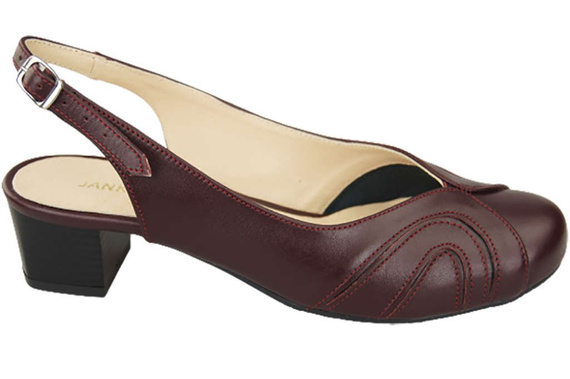 Damenschuhe Sandalen, Naturleder, Burgund 842 ElitaBut