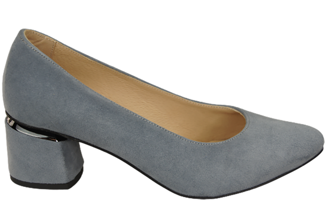 Damenschuhe Pumps Grau Natürliches Wildleder 143 Von ElitaBut