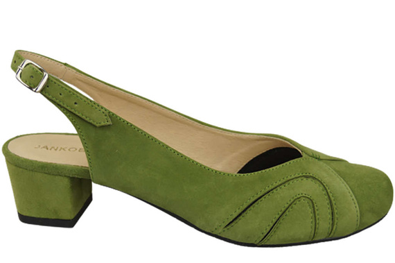 Damenschuhe Sandalen, Naturleder, Wildleder, Pistazie 842 von ElitaBut