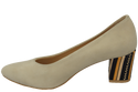 Damenschuhe Pumps Beige Natürliches Wildleder Dekorativer Absatz 158 von ElitaBut