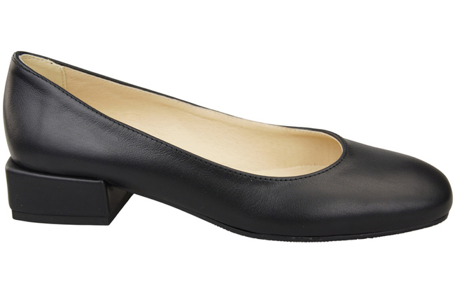 Bequeme Frauen Schuhe Schwarz Flats Natural Leder 204 ElitaBut