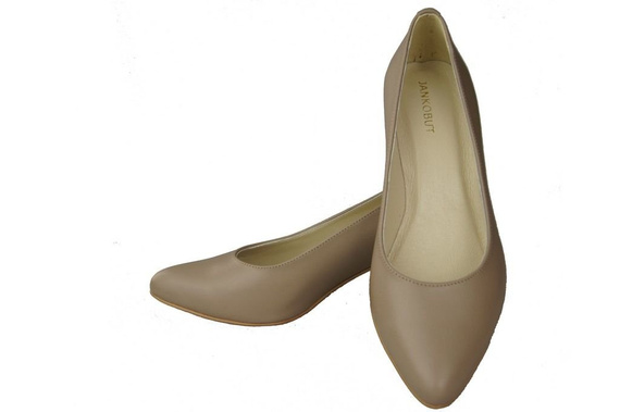 Damenschuhe Cappuccino-Pumps Naturleder 143 ElitaBut