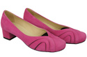 Damenschuhe Pumps, natürliches Wildleder, Fuchsia 786 von ElitaBut