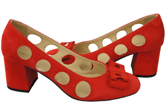 Damenschuhe Rote Pumps, natürliches Wildleder 182 ElitaBut