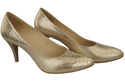 Damenschuhe Pumps Gold, Schlangenmotiv, Naturleder 150 ElitaBut