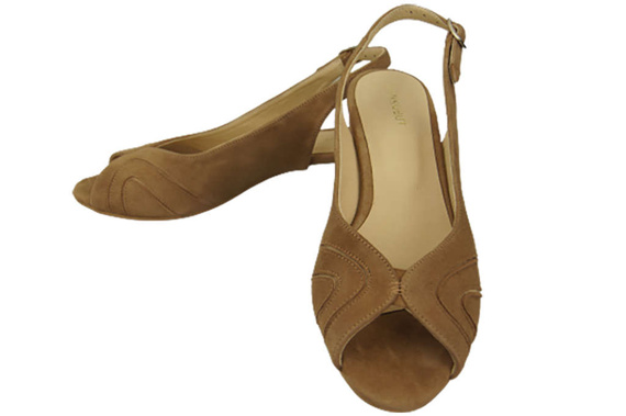 Damenschuhe Sandalen, natürliches Wildleder, Olive 991 ElitaBut