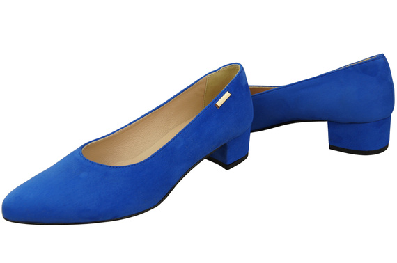 Bequeme Damen-Schuhe Azurblau aus echtem Veloursleder 220 Z ElitaBut