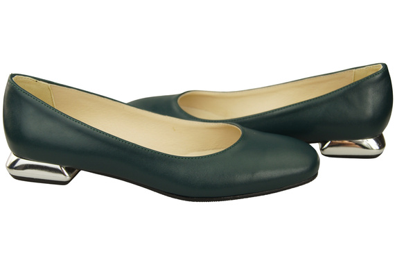 Flache Frauen Schuhe Malachit Dekorative Ferse Naturleder 209 ElitaBut