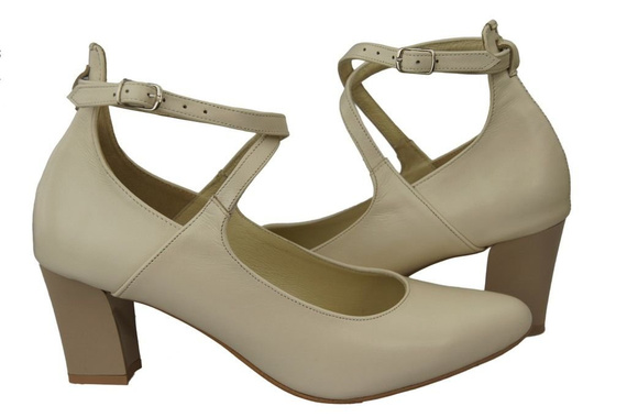 Damenschuhe Pumps Beige, Naturleder 118 ElitaBut