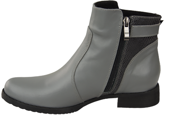 Winter-Damenstiefel, Naturleder, Grau 156 von ElitaBut