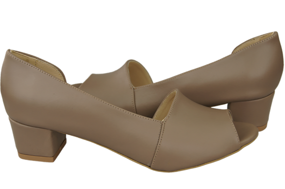 Damenschuhe Cappuccino Sandalen Naturleder 147 ElitaBut