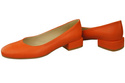 Bequeme Frauen Schuhe Orange Flats Natural Leder 204 ElitaBut