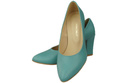 Damenschuhe Türkise Pumps, Naturleder 170 ElitaBut