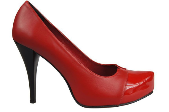 Damenschuhe Pumps, Naturleder, Rot 897 ElitaBut