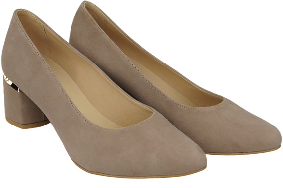 Damenschuhe Cappuccino-Pumps Natürliches Wildleder 143 Von ElitaBut