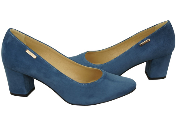 Damenschuhe Pumps Blau, Natürliches Wildleder 106 ElitaBut