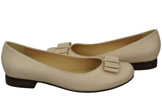 Damen Ballerinas, Naturleder, Beige 702 ElitaBut