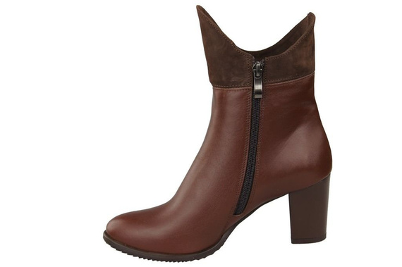 Damen-Winterstiefel, Naturleder, Braun 137 ElitaBut