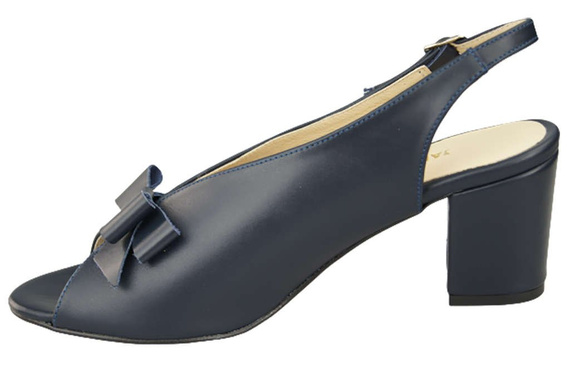 Damenschuhe Sandalen Marineblau, natürlich genarbtes Leder, 148 L ElitaBut