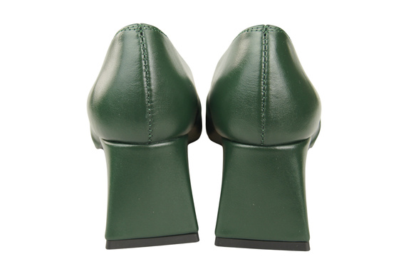 Damen Pumps Smaragdgrün Echtleder Spitz Zehen Absatz ElitaBut 221