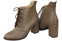 Damen Schnürstiefel Frühling/Herbst Naturleder Cappuccino Dunkel 174 L ElitaBut