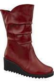 Winter-Keilstiefel für Damen, Naturleder, Rot 140 ElitaBut